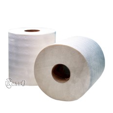Рулонные полотенца 1 слойные, 150 метров, белые, сязь, h-19,5 см, 35 гр. Премиум.