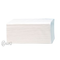 Листовые полотенца V-сложения 2 слойные, 200 листов, белые, 100% целлюлоза